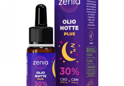 Olio Notte Plus 30    bottiglietta e scatolino